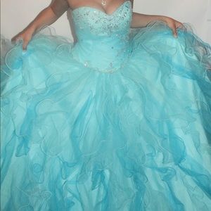 Blue ball gown dress